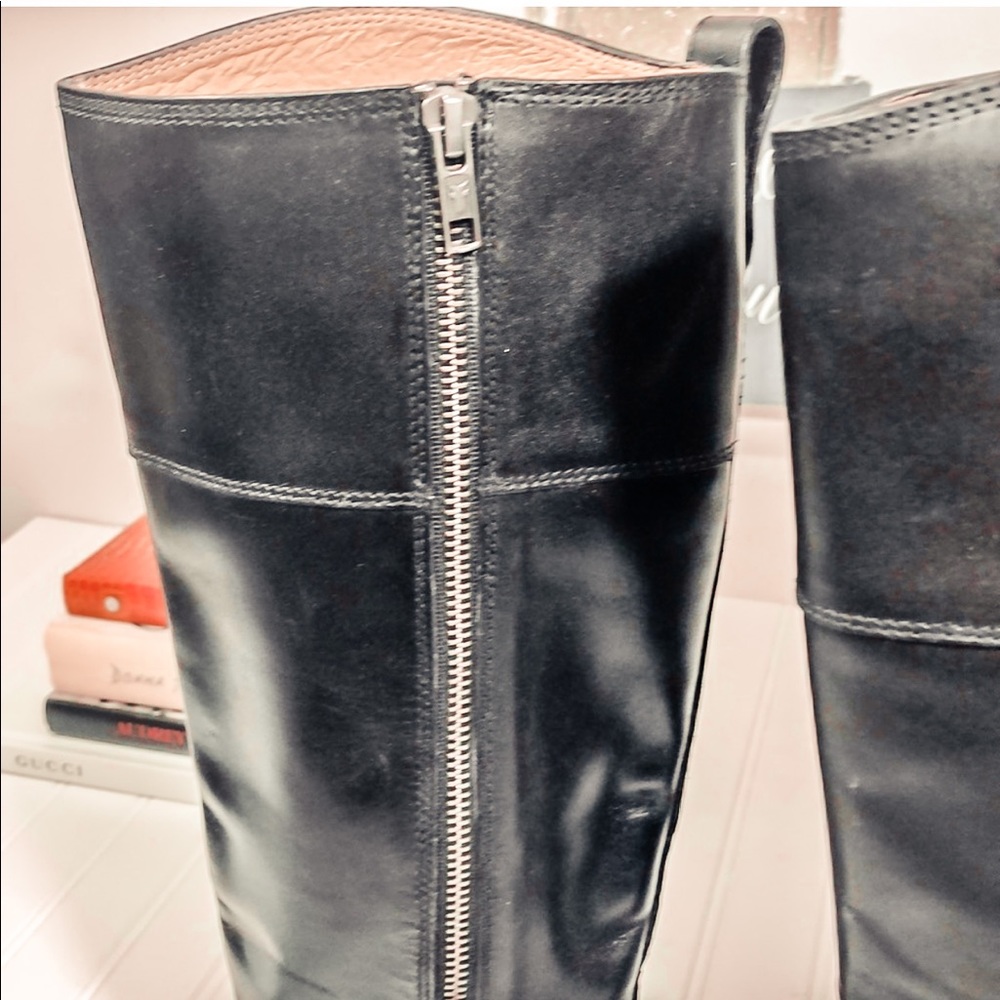Frye Melissa Harness Inside Zip Black Boots - Picture 7 of 8